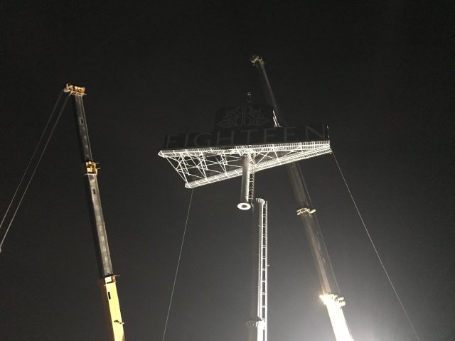 Highest Dual Billboard on Unipole Installed at Eighteen Islamabad